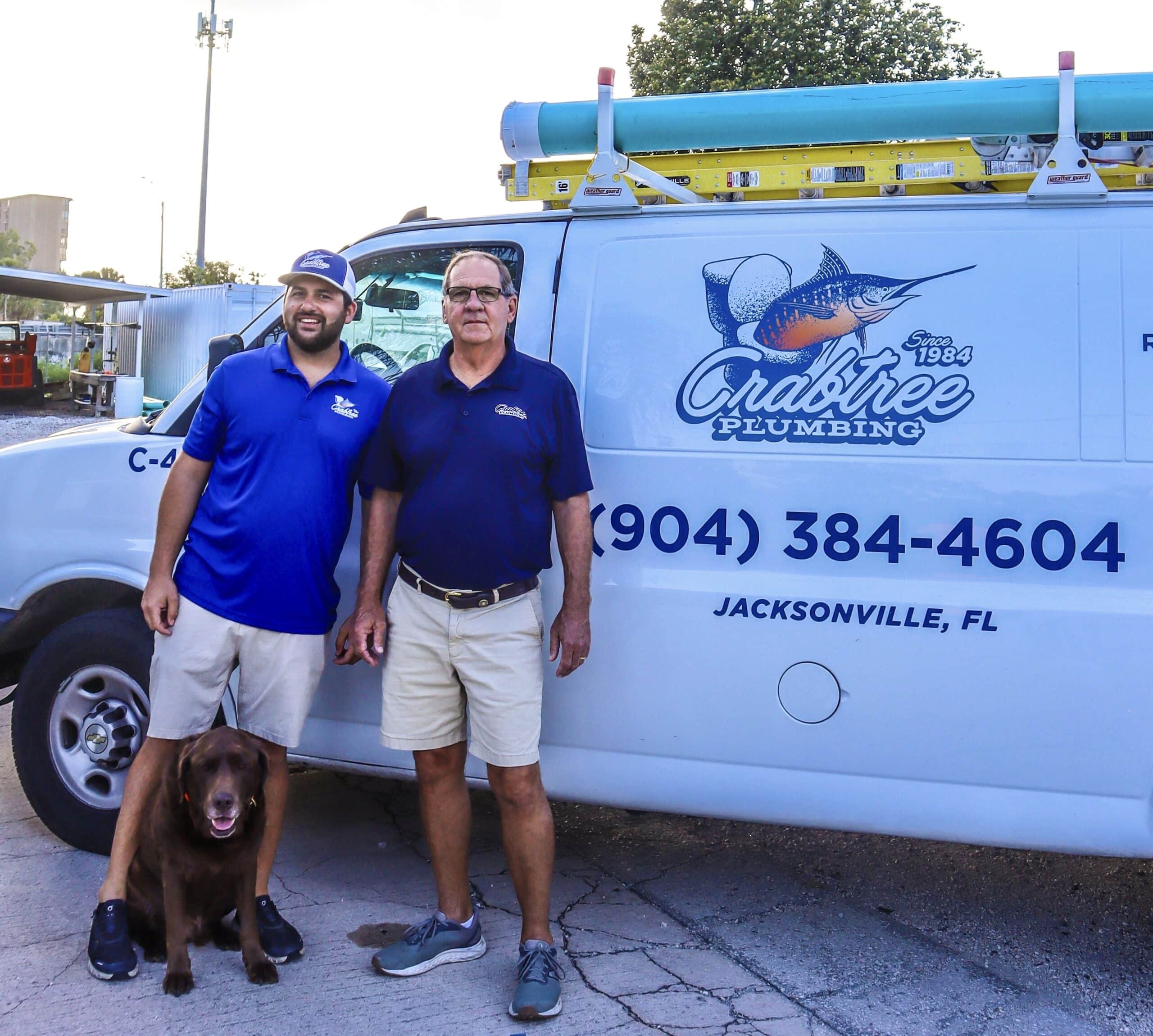 Jeff and Clay Crabtree. (and Buckwheat the dog)